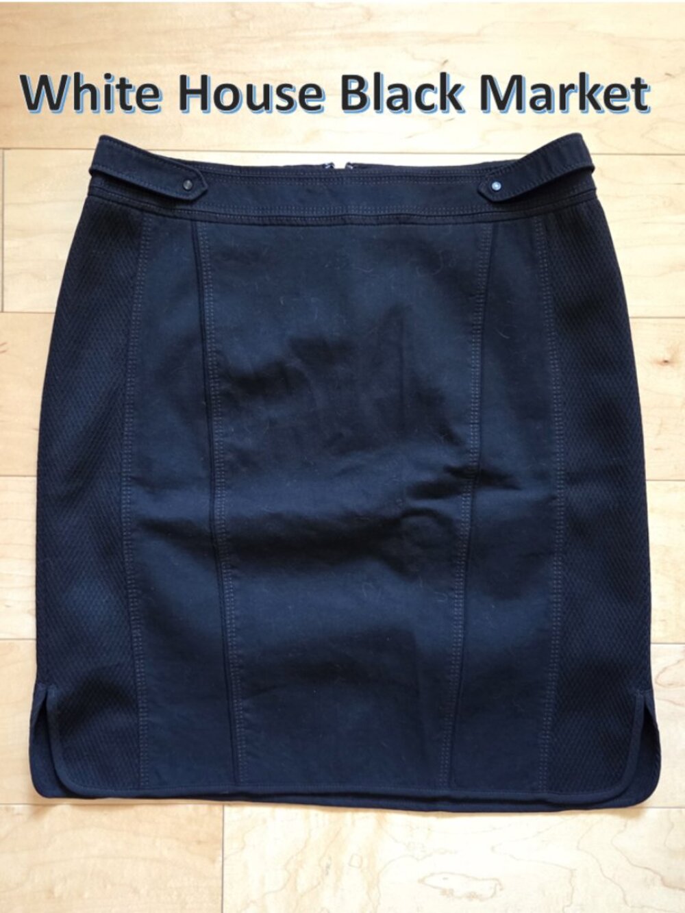 WHBM White House Black Market Skirt Size 6 Mesh Slits and Trim Details Stretch